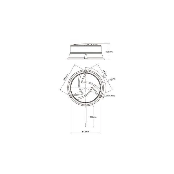 10-30V AMBER LED BEACON