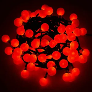 100 Berry Christmas LED Lights Red