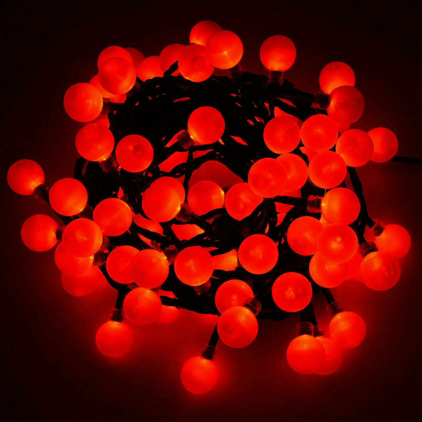 100 Berry Christmas LED Lights Red