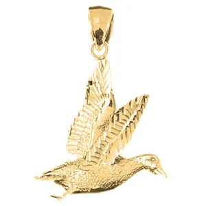 10K, 14K or 18K Gold Duck Pendant