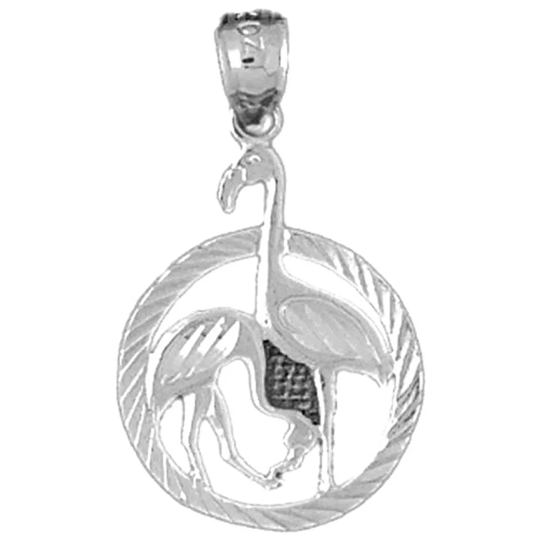 14K or 18K Gold Flamingo Pendant