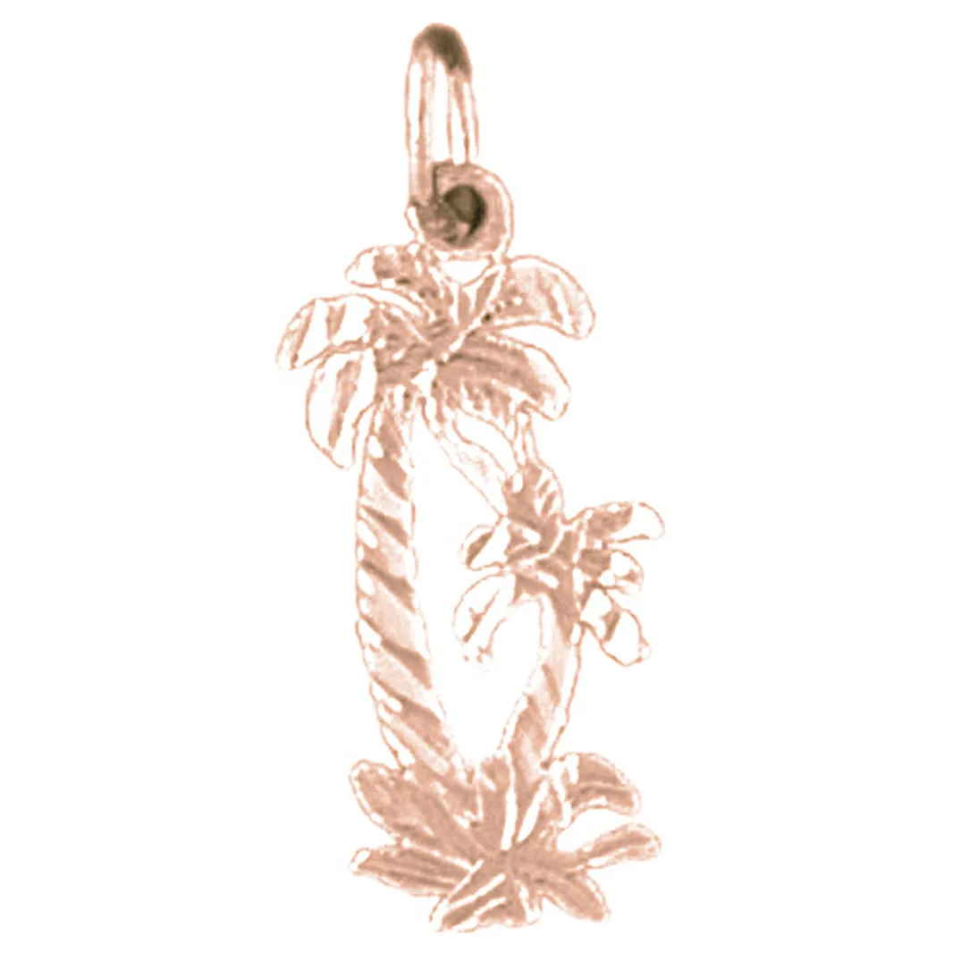 14K or 18K Gold Palm Tree Pendant