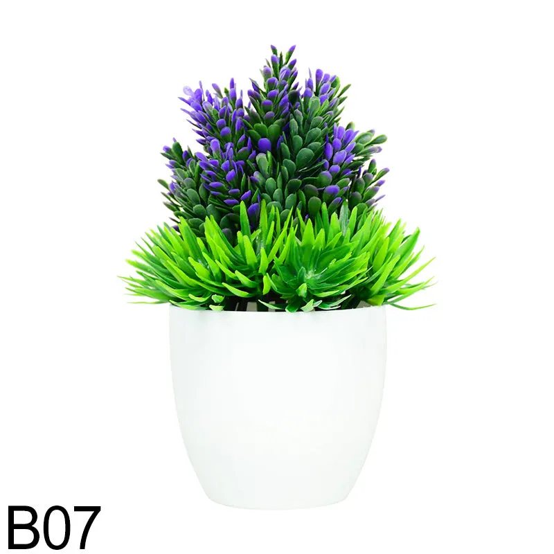 1pc Artificial Plants Green Bonsai Small Tree Pot Plants Fake Flower Potted Ornaments for Home Garden Party Craft Plant Decor