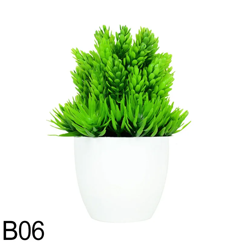 1pc Artificial Plants Green Bonsai Small Tree Pot Plants Fake Flower Potted Ornaments for Home Garden Party Craft Plant Decor