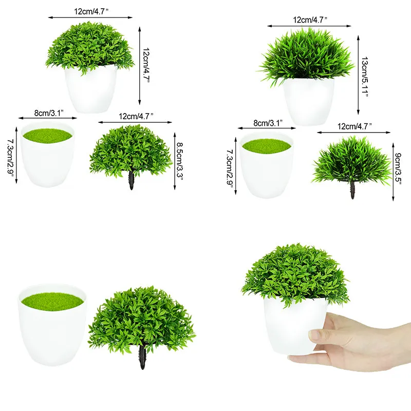 1pc Artificial Plants Green Bonsai Small Tree Pot Plants Fake Flower Potted Ornaments for Home Garden Party Craft Plant Decor