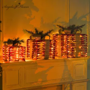 A8809837 Warm Light Color Strip Gift Box Christmas Decorations Ornament