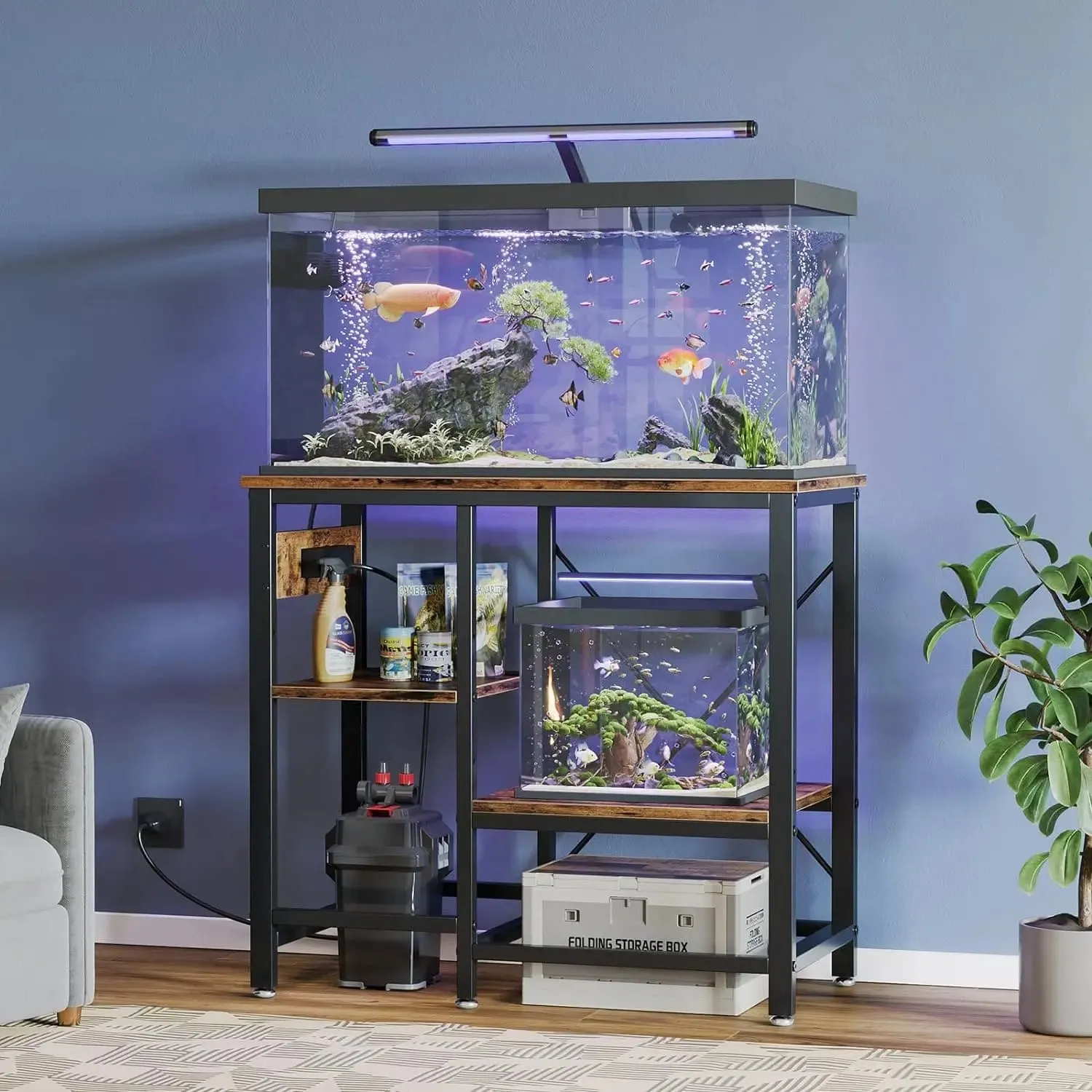 Bestier 20-37/40-50 Gallon Fish Tank Stand with Power Outlets