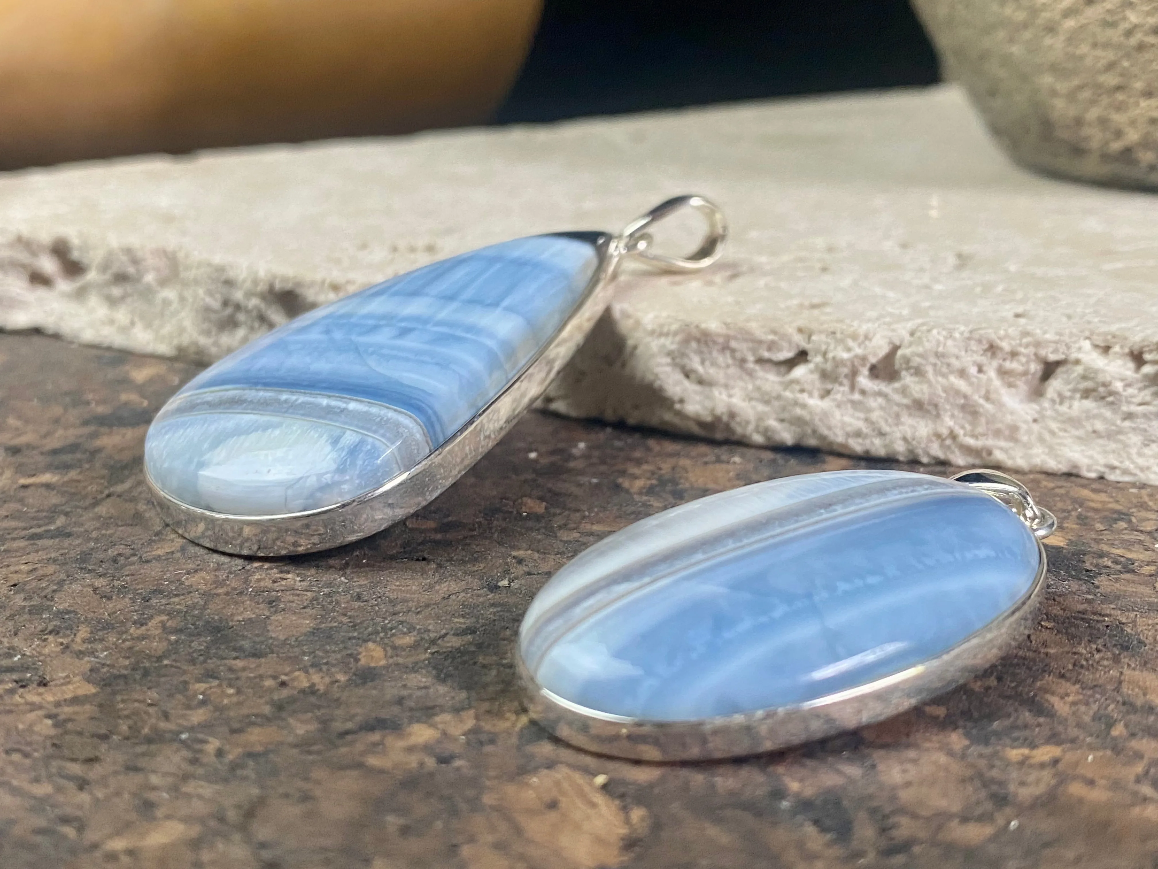 Blue Opal Pendants