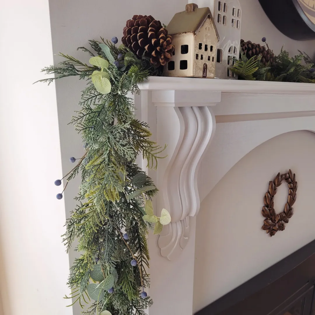 Blueberry Pine Bundle Wreath & Garland Set (Pre-lit)