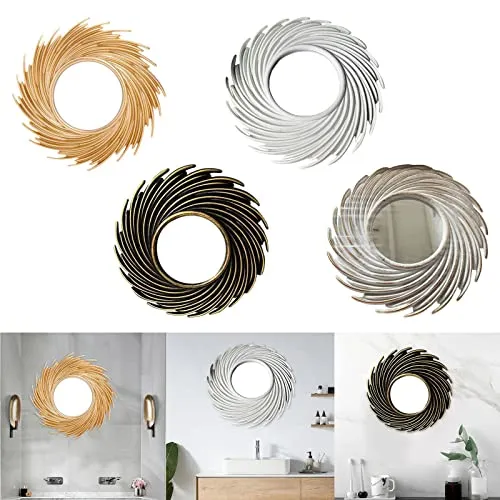 bnf® Modern Wall Hanging Mirror Round Makeup Mirror for Home Decoration Aureate