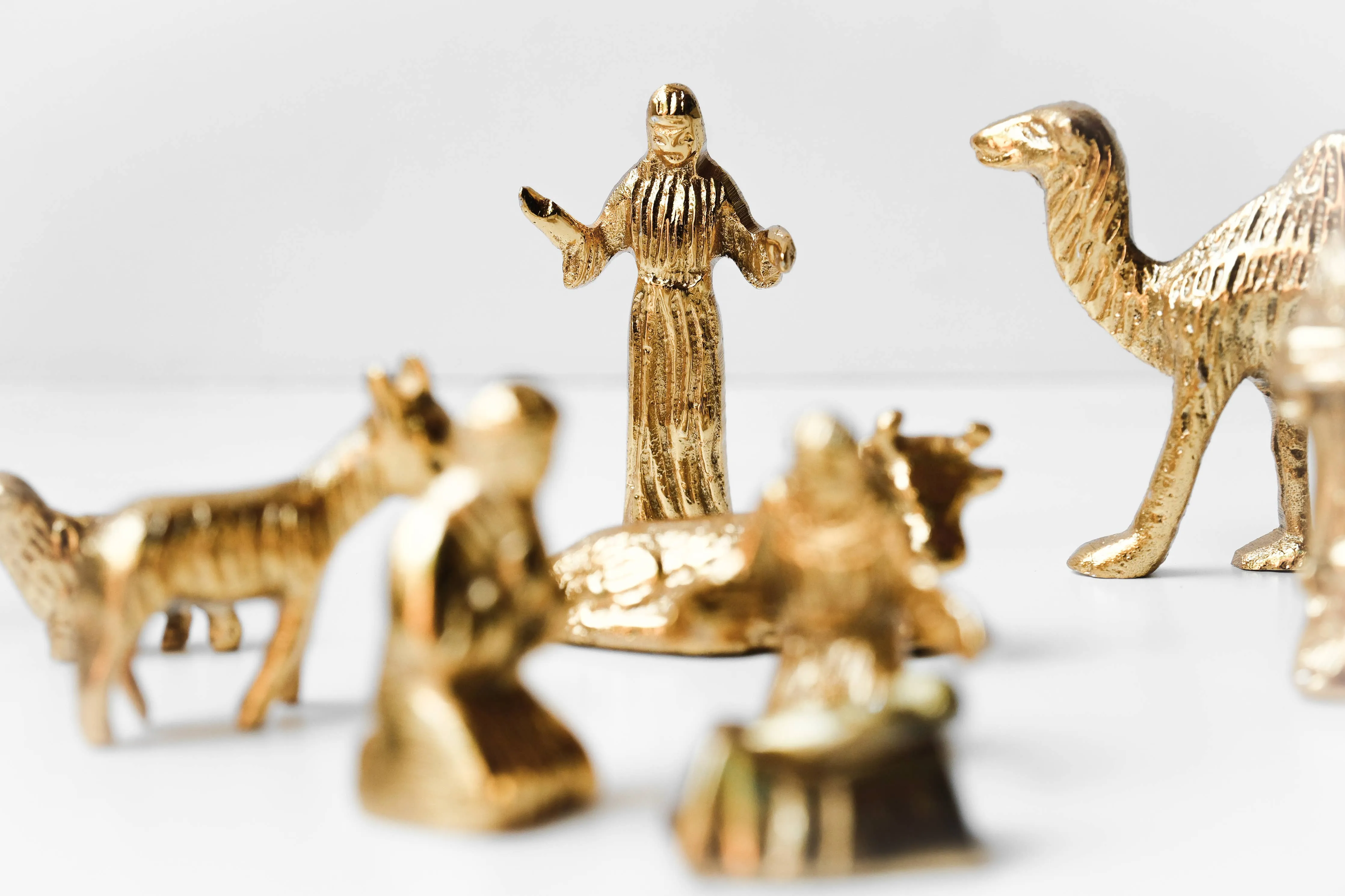 Brass Nativity Scene Christmas Decor Holiday Decorations