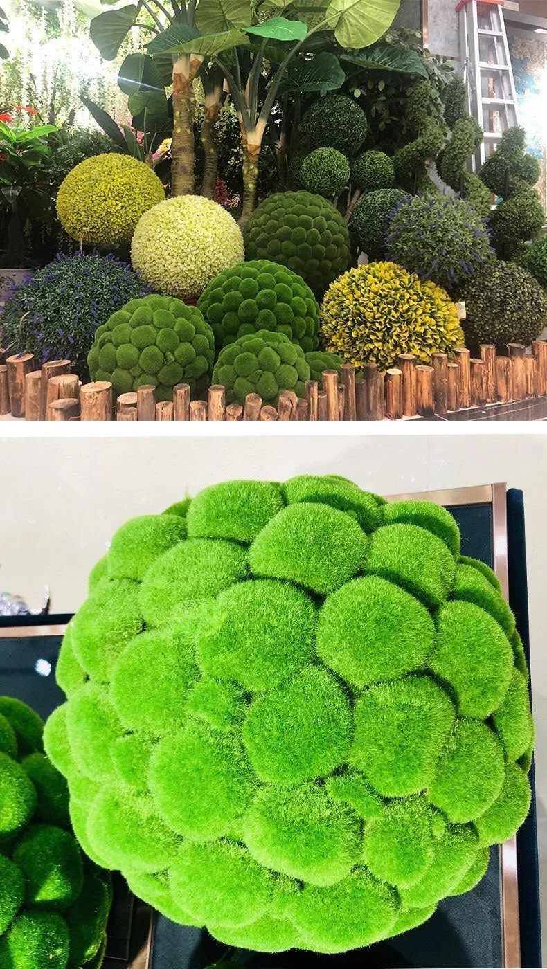 Bulk Bryophytes Artificial Moss Topiary Ball Plant Decorative Balls Decoration Wholesale