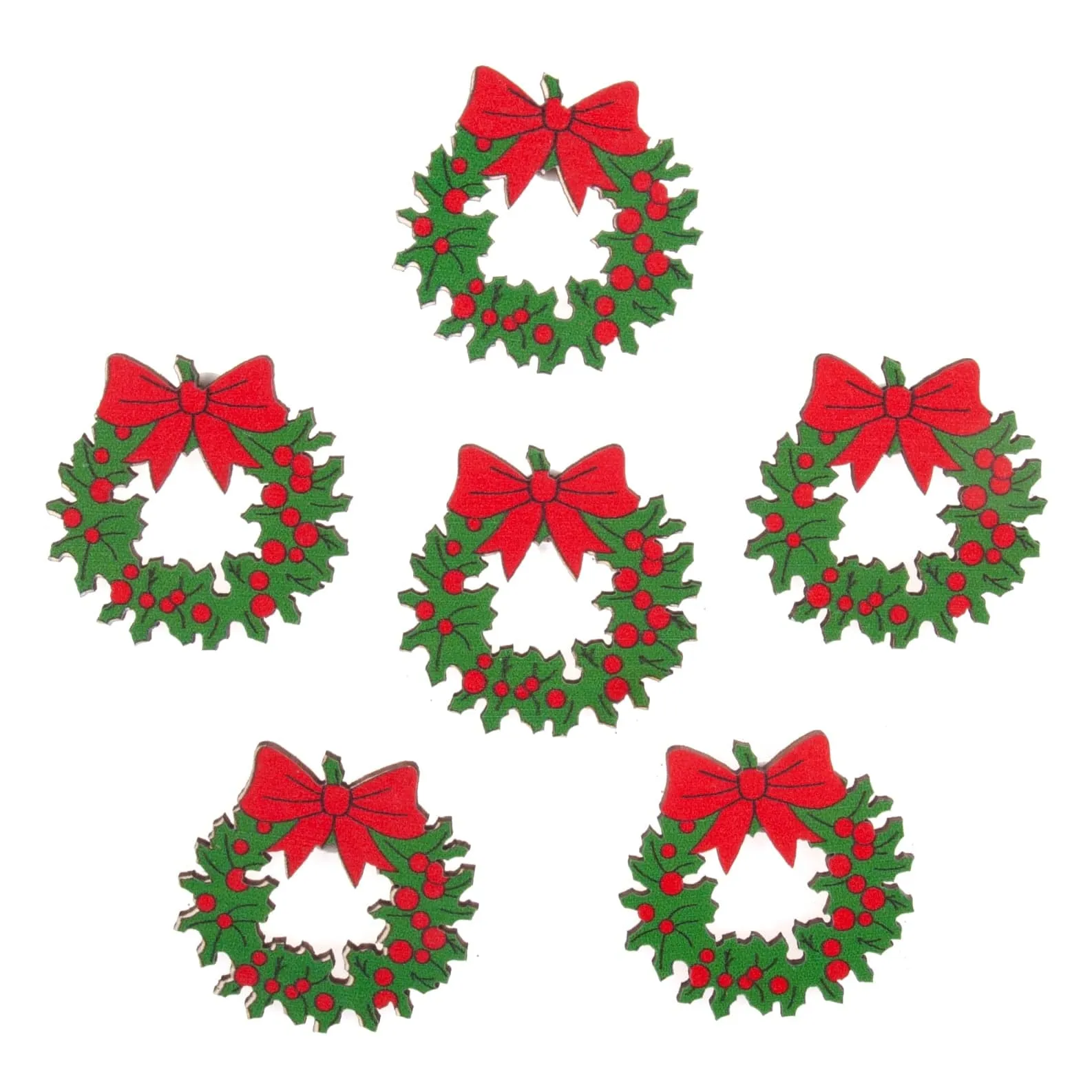 Christmas Craft - Stick On Motifs WREATHS