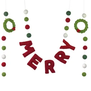 Christmas MERRY Wreath Garland