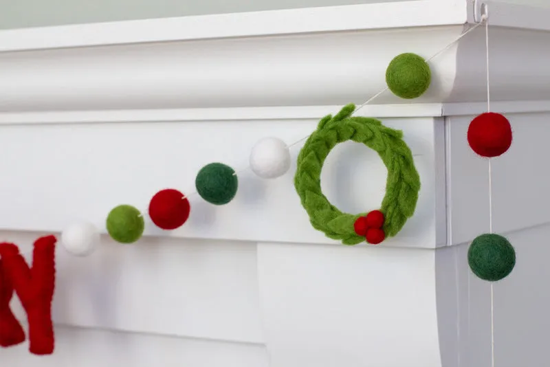 Christmas MERRY Wreath Garland