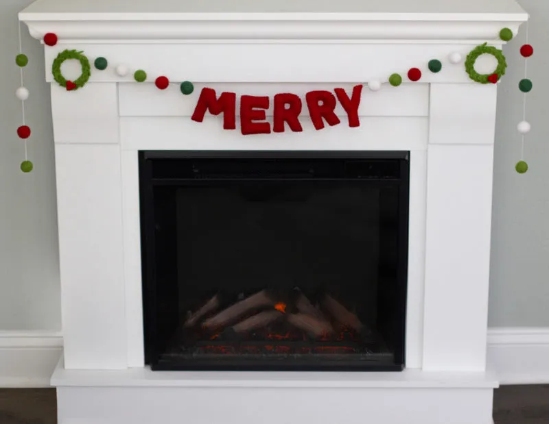 Christmas MERRY Wreath Garland