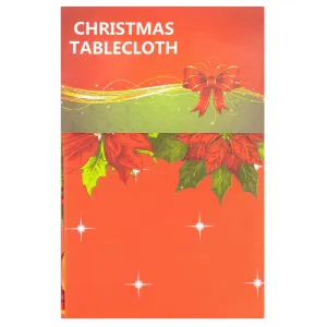 Christmas Table Cloth - Candles & Poinsettia