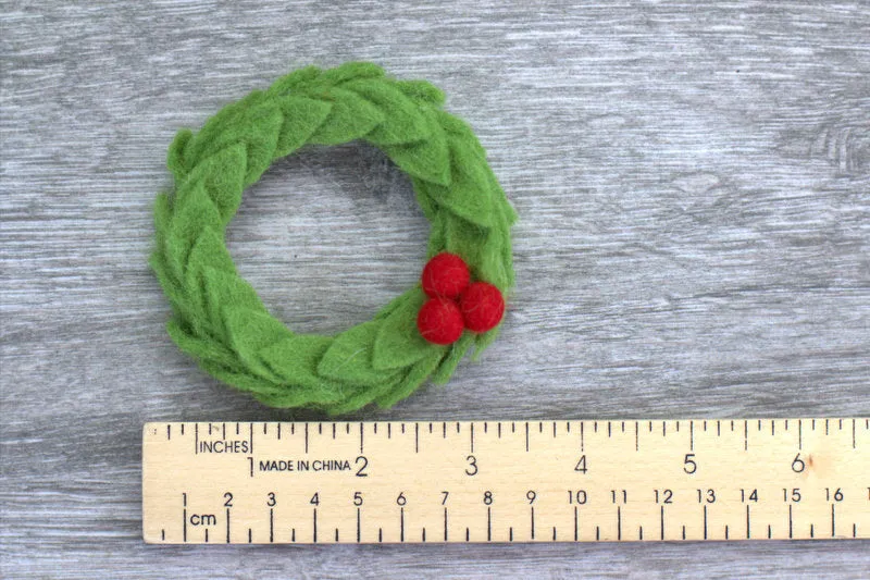 Christmas Tree Ornaments- Wreaths with Red Berries