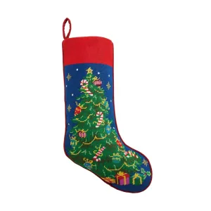 Christmas Tree with Presents Needlepoint Stocking