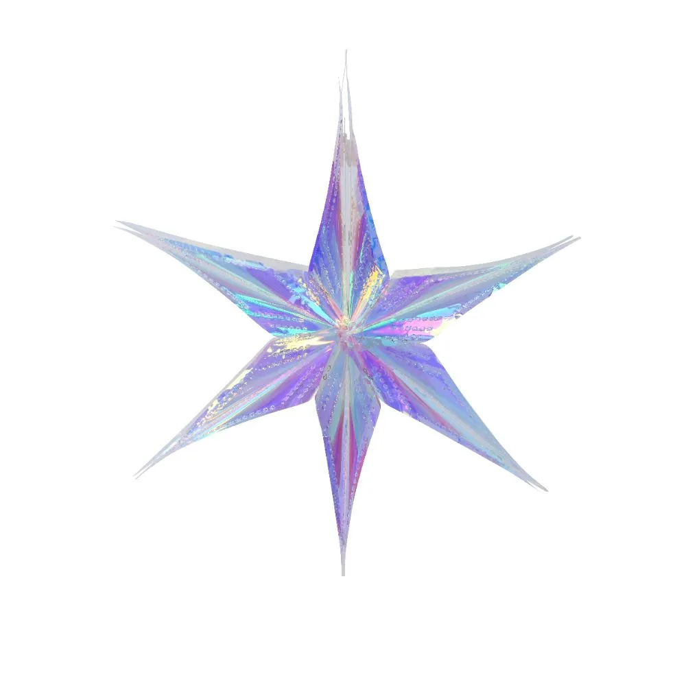 Decoris 40cm Iridescent Star Hanging Decoration