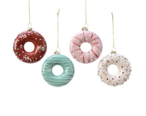 Decoris 8.5cm Glazed Doughnut Hanging Christmas Decoration (Choice of 4)