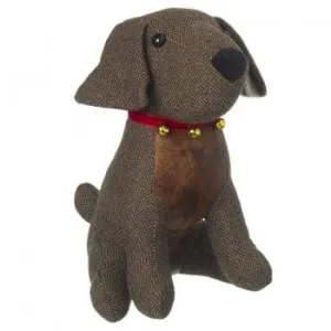 Dog Door Stop with Bell Collar Detail