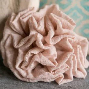 Fabric Ruffle Flower - Large Vintage Pink