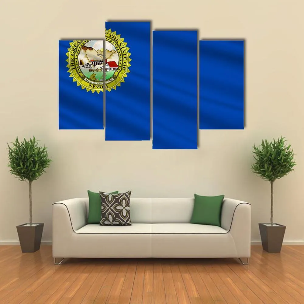 Flag Of Nevada Canvas Wall Art