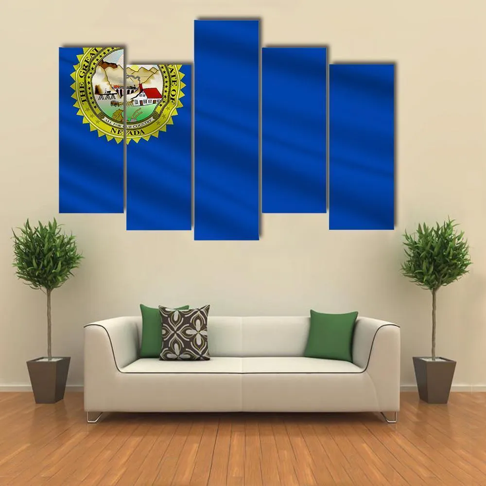 Flag Of Nevada Canvas Wall Art