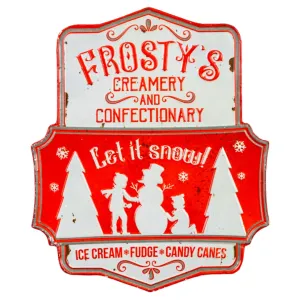 Frosty's Creamery & Confectionary Metal Sign