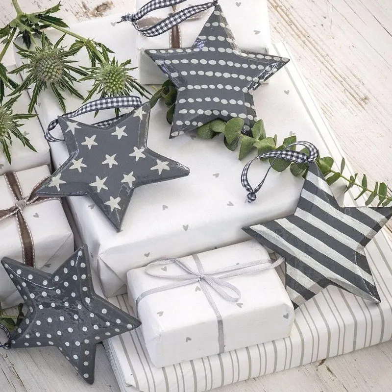 Grey and Silver Hanging Stars