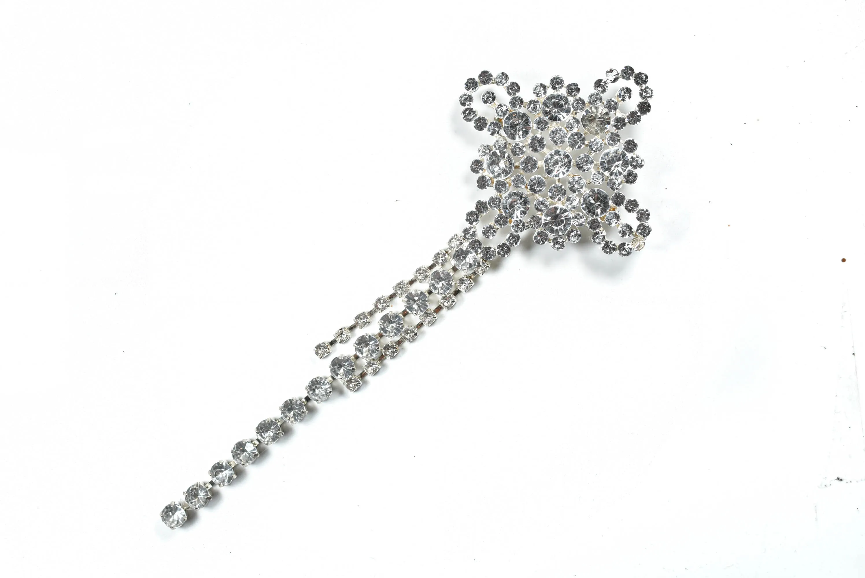 High Quality Rhinestone Crown Brooch with Dangling Rhinestone | Dangling Rhinestone Brooch