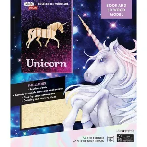 Incredibuilds Unicorn Book & 3D Wood Model Kit