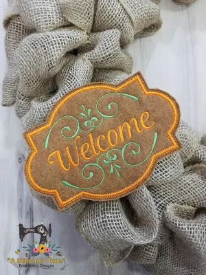 ITH Wreath Decor - Welcome Sign (5x7 Hoop)