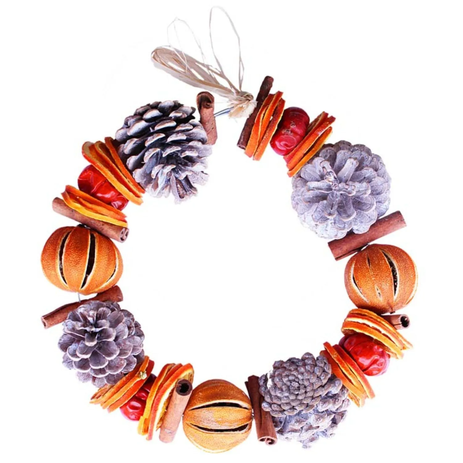 Jormaepourri Fragrant White Pinecone & Orange Wreath