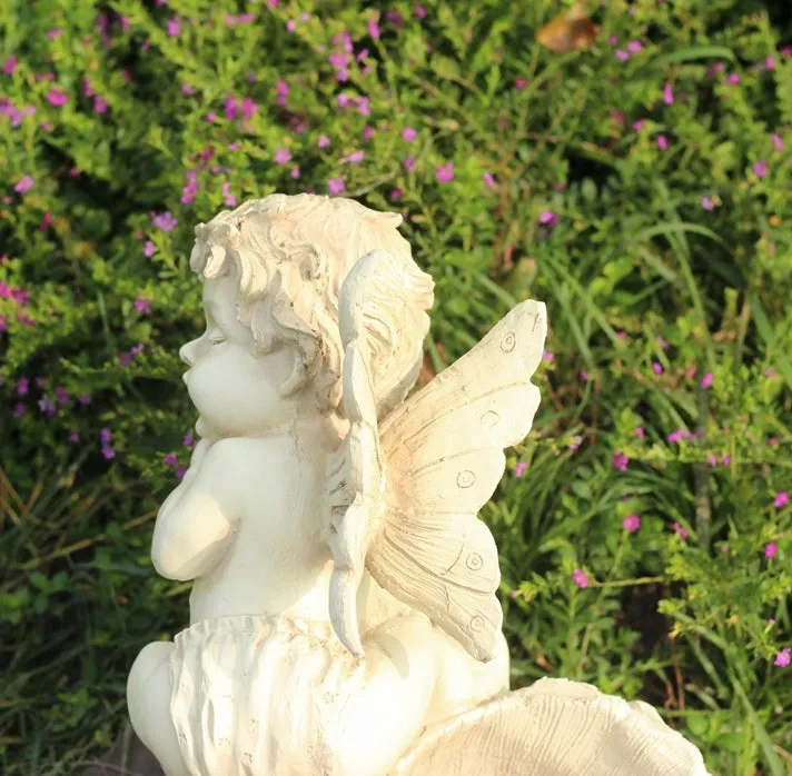 Large Angel Flowerpot, Resin Statue for Garden, Creative Modern Statue for Garden Ornaments, Villa Outdoor Decor Gardening Ideas