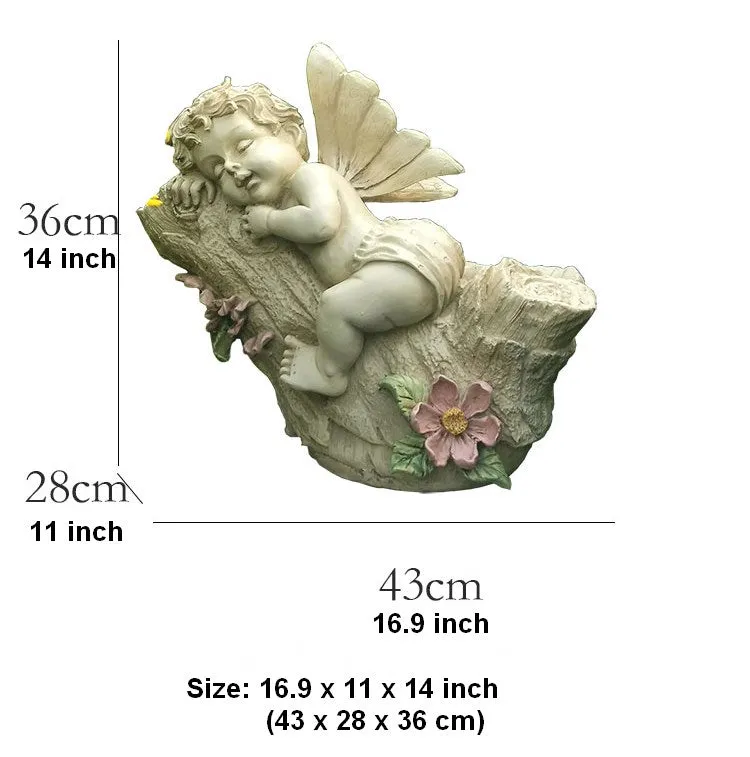 Large Angel Flowerpot, Resin Statue for Garden, Creative Modern Statue for Garden Ornaments, Villa Outdoor Decor Gardening Ideas