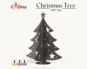 Large H1500 Christmas Tree Metal Decoration DXF / SVG CNC Laser Cutting Files