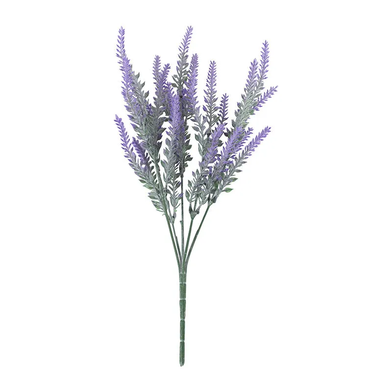 Lavender Flocked Artificial Flowers Wedding Home Decoration Plant Romantic Purple