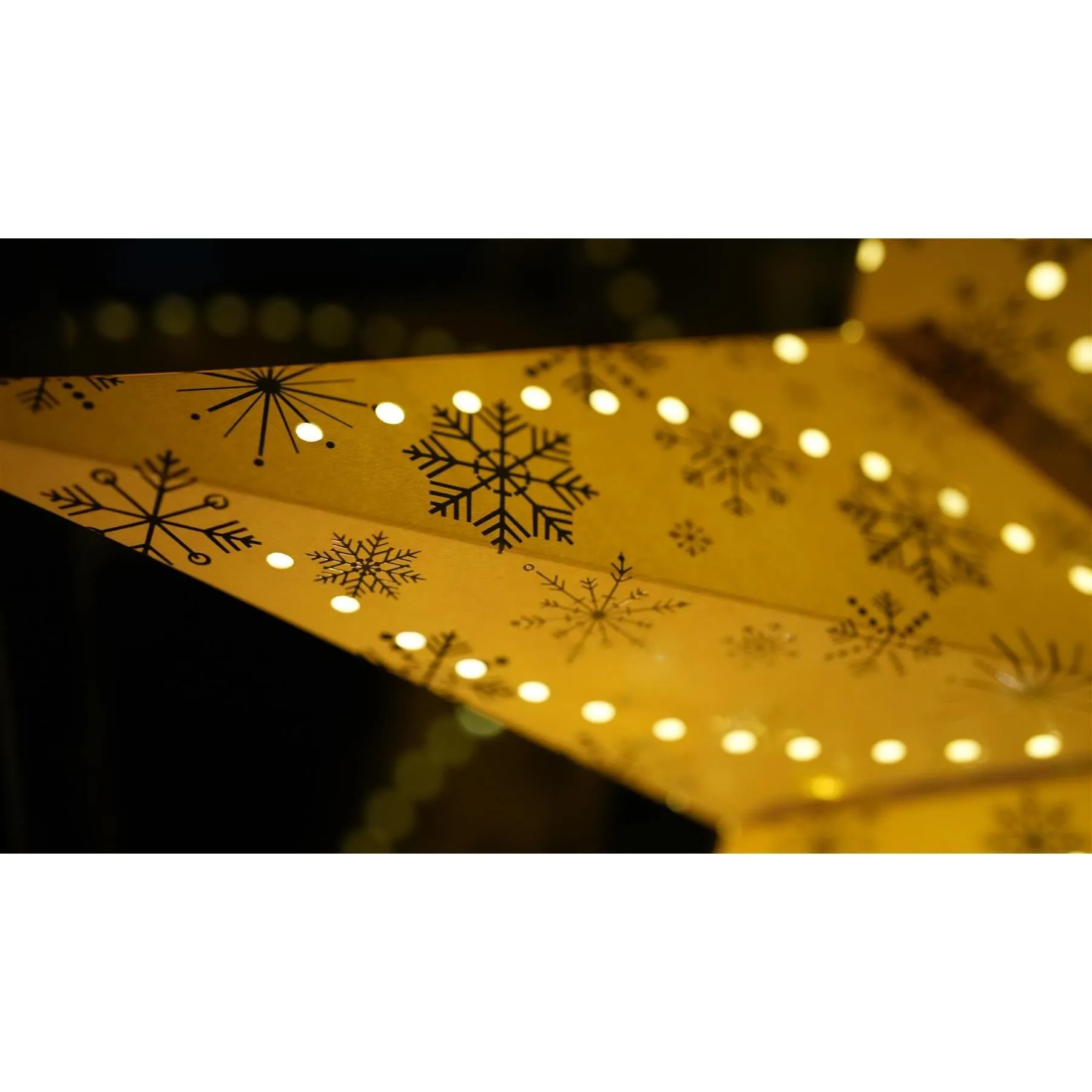 LED 60 cm Silver Snowflakes Hanging Paper Star