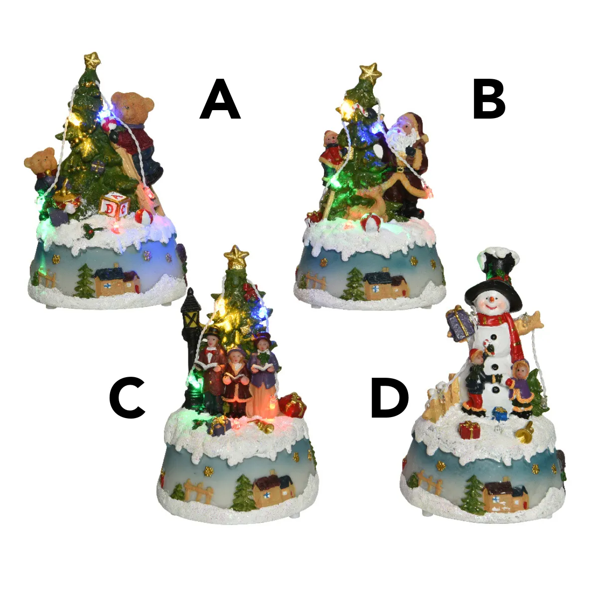 Lumineo Christmas Village 15cm LED Round Christmas Scene (Choice of 4)