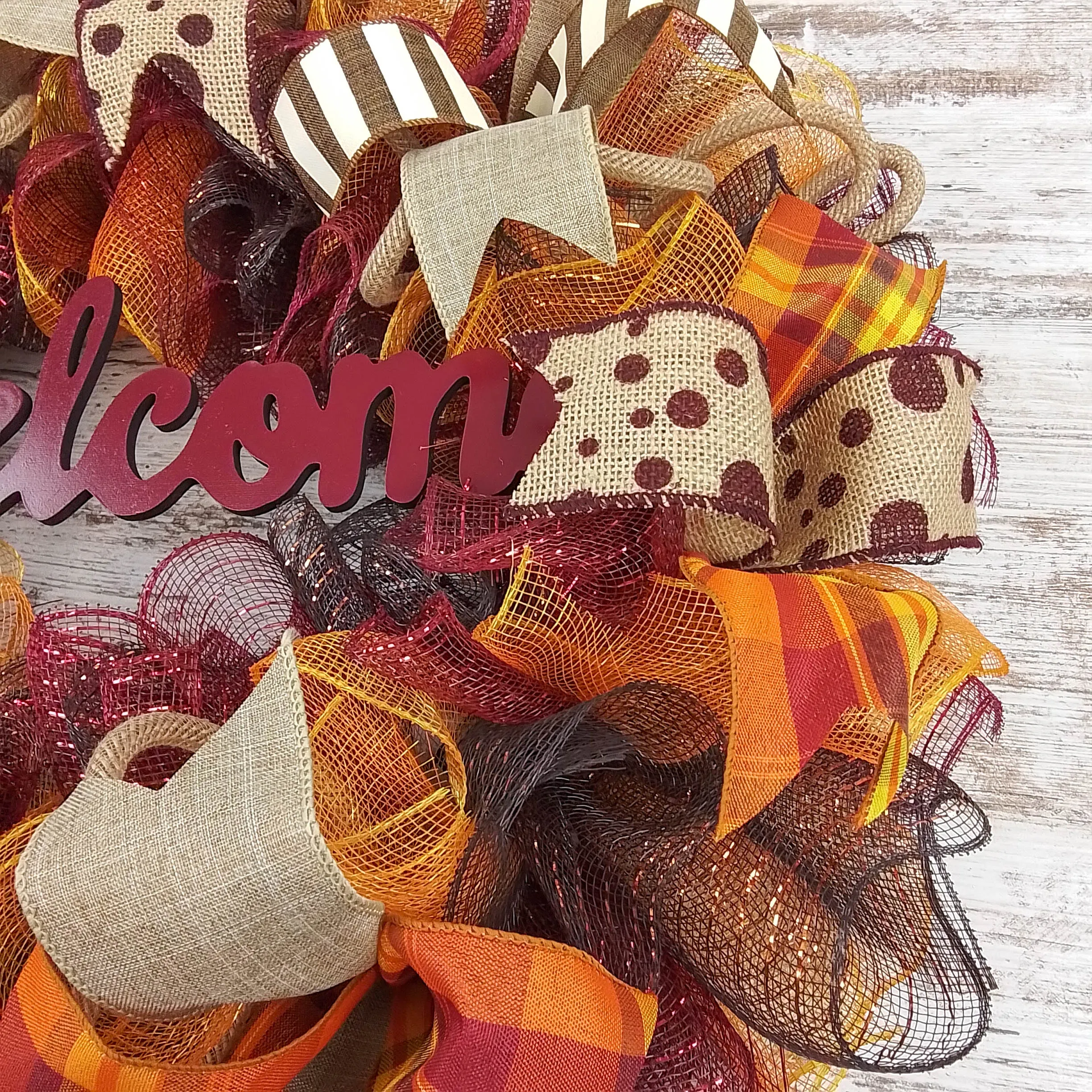 Maroon Fall Wreath, Autumn Front Door Wreaths : F2