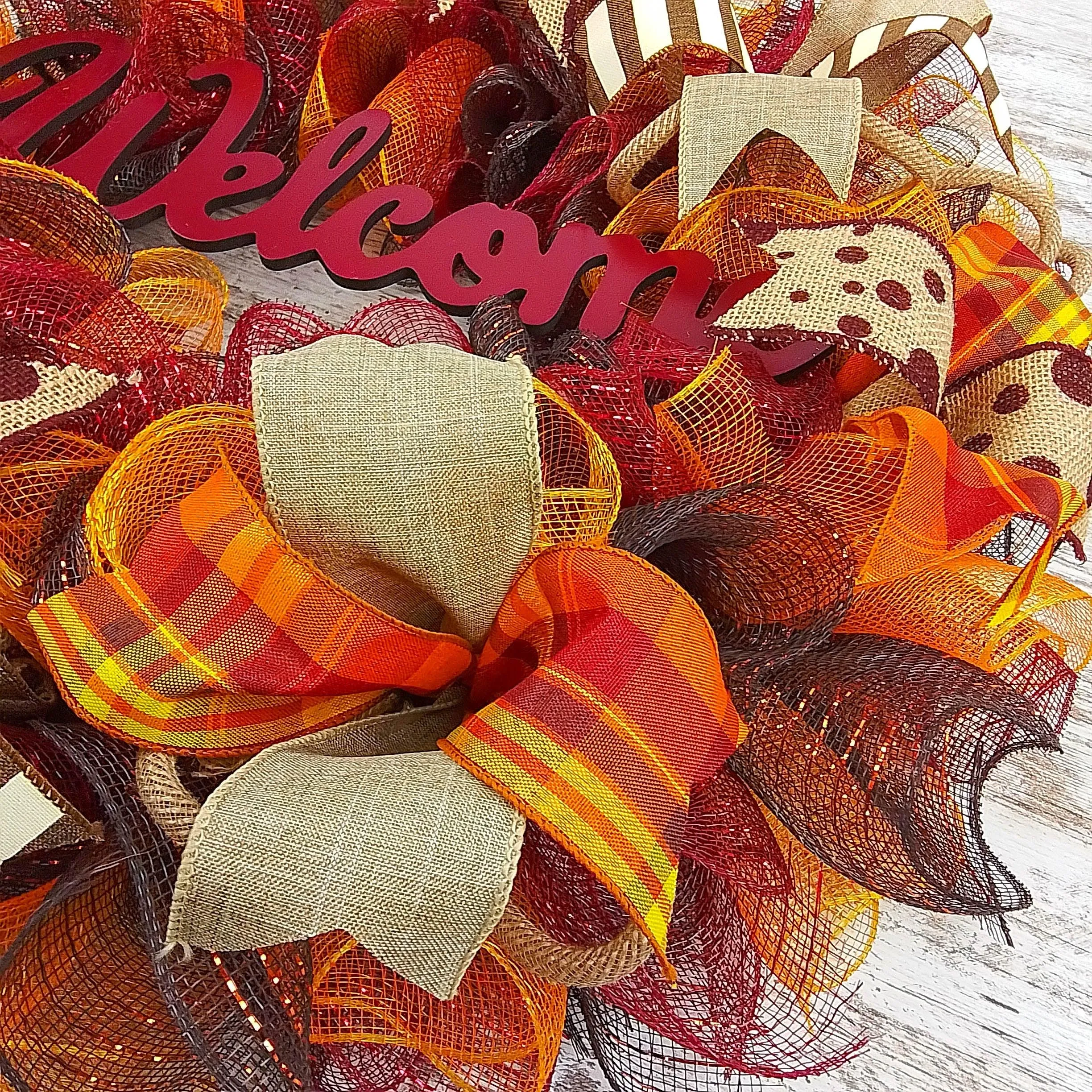 Maroon Fall Wreath, Autumn Front Door Wreaths : F2