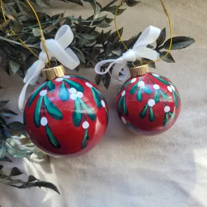 Mistletoe Glass Ornament