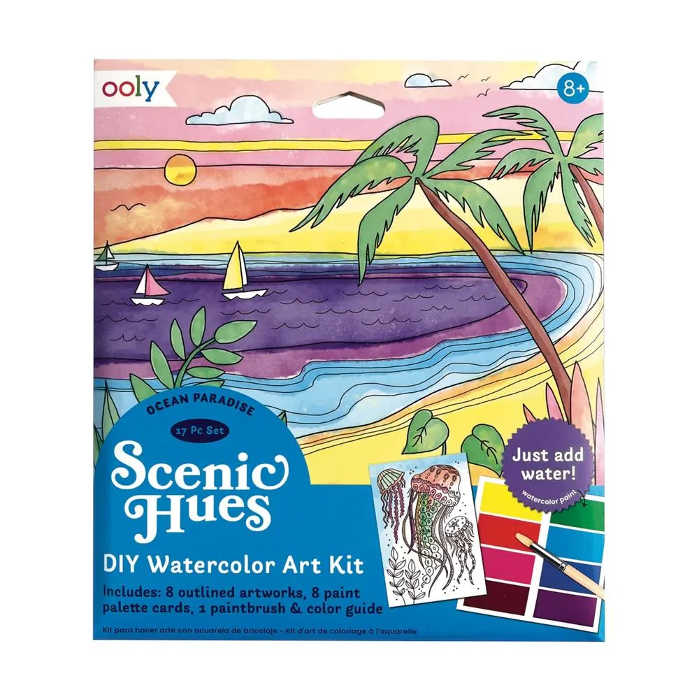 Ooly Scenic Hues DIY Watercolor Art Kit - Ocean Paradise