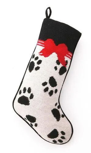 Paws Up Needlepoint Stocking