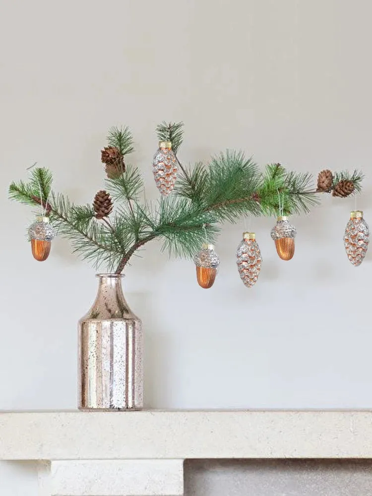 Pine Corn and Acorn Ornaments