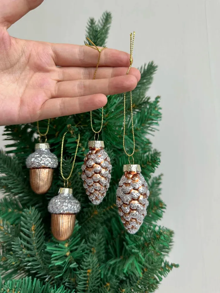 Pine Corn and Acorn Ornaments