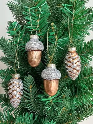 Pine Corn and Acorn Ornaments