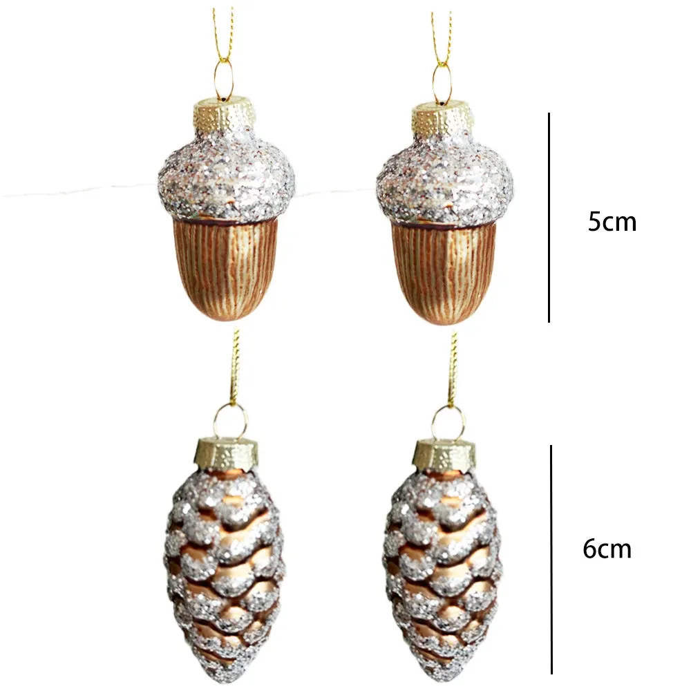 Pine Corn and Acorn Ornaments